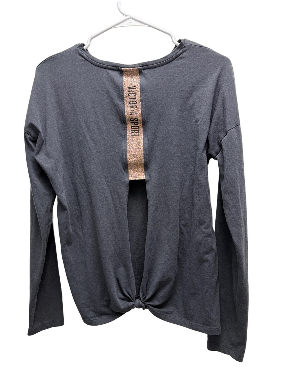 Victoria Sport Long Sleeve Twist-Back Top Size Small